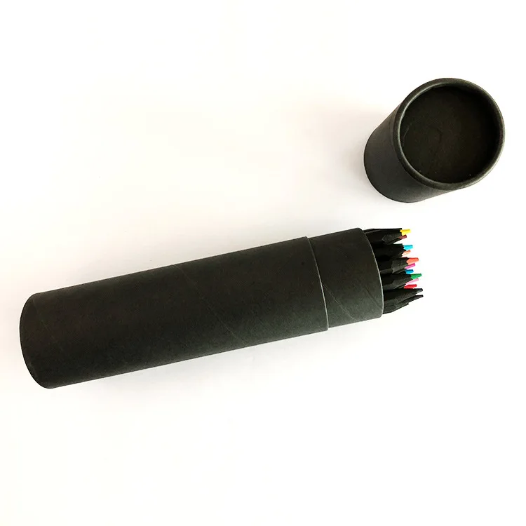 Hgh Quality 24 Colored Pencils Set With Tube Hot Sale Colorful Pencil School Art Supplies Colored Pencils Stationery Set