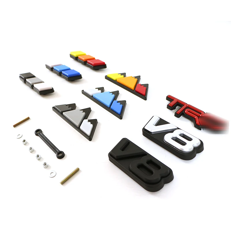 Индивидуальное украшение для кузова автомобиля из АБС-пластика трехцветная Эмблема гриля