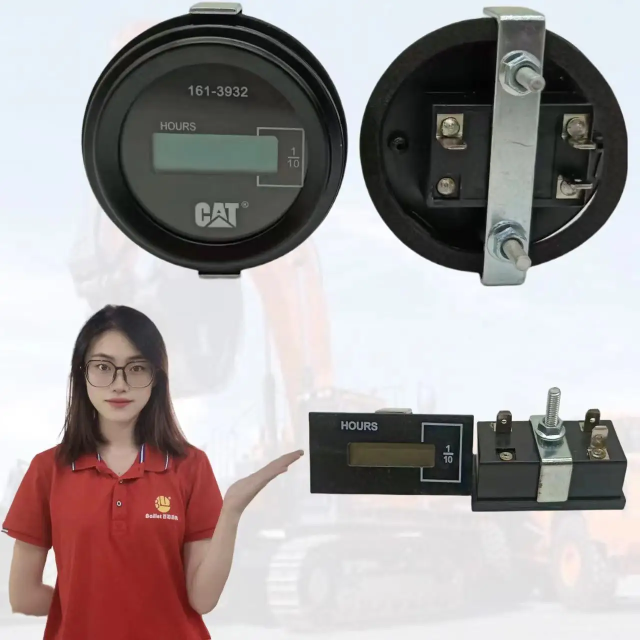 For Excavator Timer Doosan Sany Carter Excavator Universal Timetable Hour Meter Remote Meter Regulator
