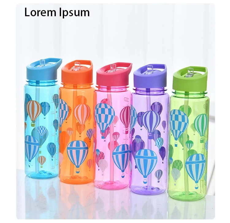 700mlColorful студенческие спортивные бутылки для воды без BPA экологически чистые пластиковые минималистичные товары Пешие прогулки с крышкой