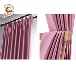 High Quality Classic Solid High Shading Blackout Window Curtain 100% Polyester Fabric Curtains for Hotel