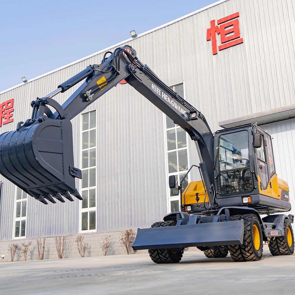 excavator digger 9 t construction machinery 8 ton wheel excavator with stable performance