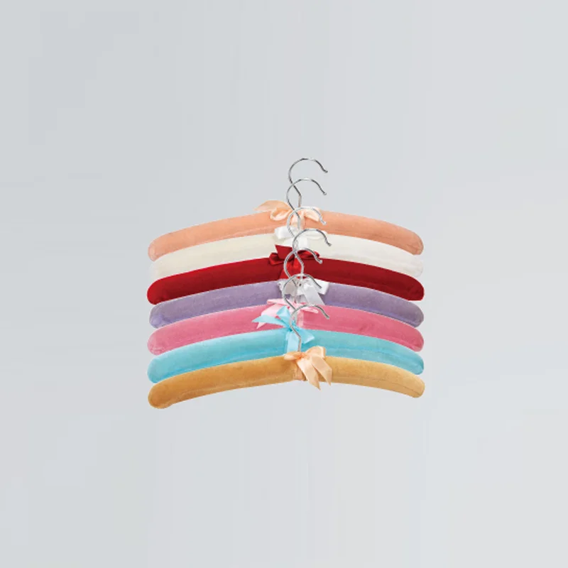 High Quality Custom Made Color Satin Dress hangers For Cloths