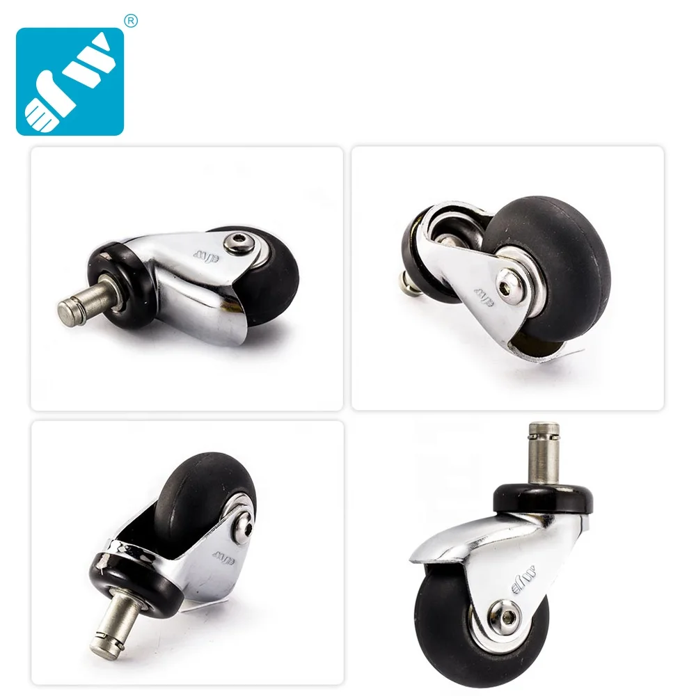 Manufacture friction grip ring swivel extra soft round tread neoprene rubber wheel caster