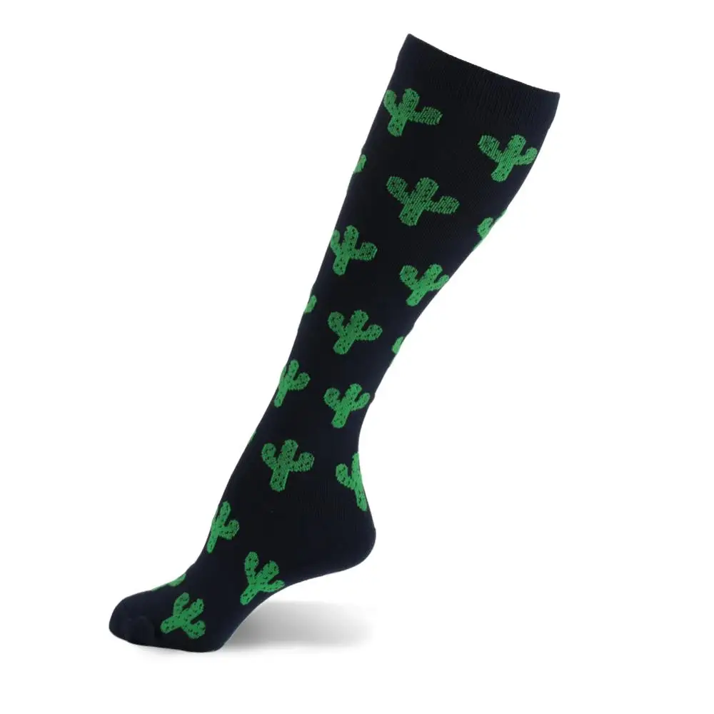 
Hot Selling Customized Pattern Printing Sports Stocking Custom Logo Cactus Running Compression Sock &nbsp;