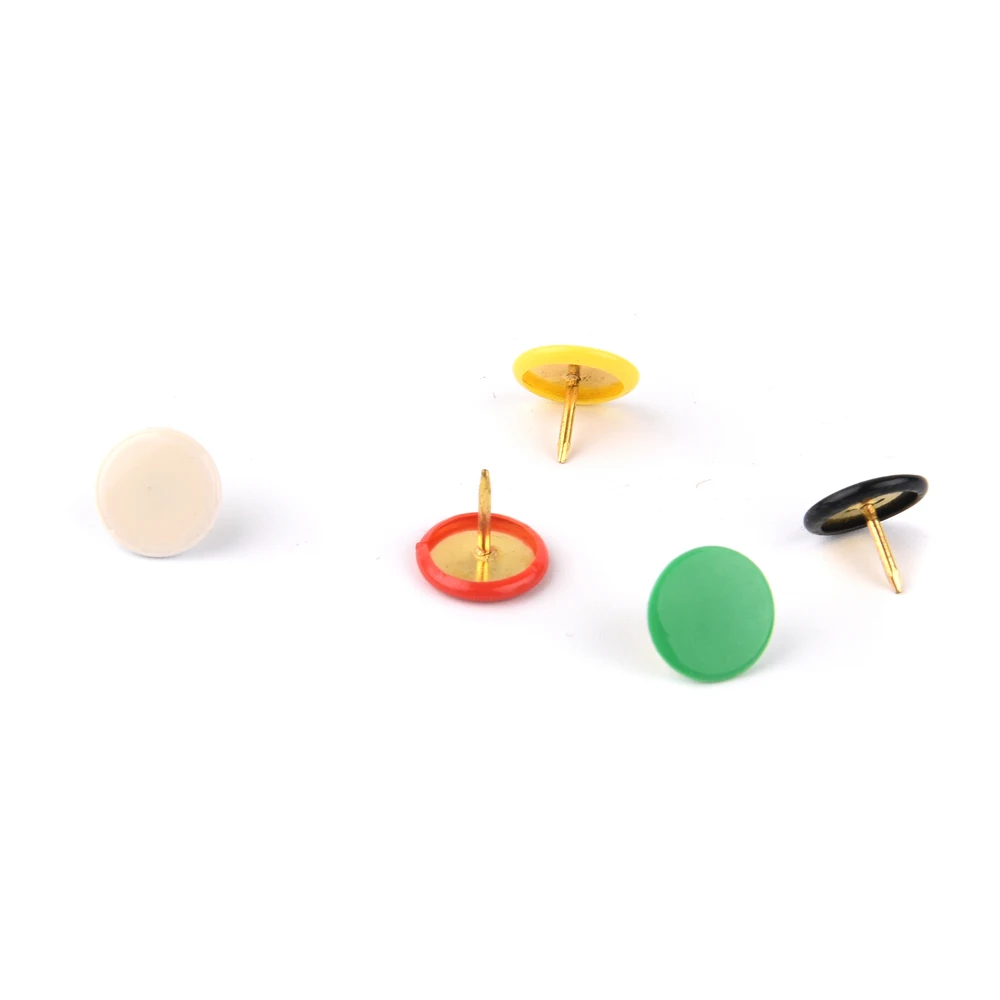 Wholesale Office Stationery Custom Thumbtack Push Pin Painting, Plastic Coated Colored Thumb Tacks Push Pins for Map