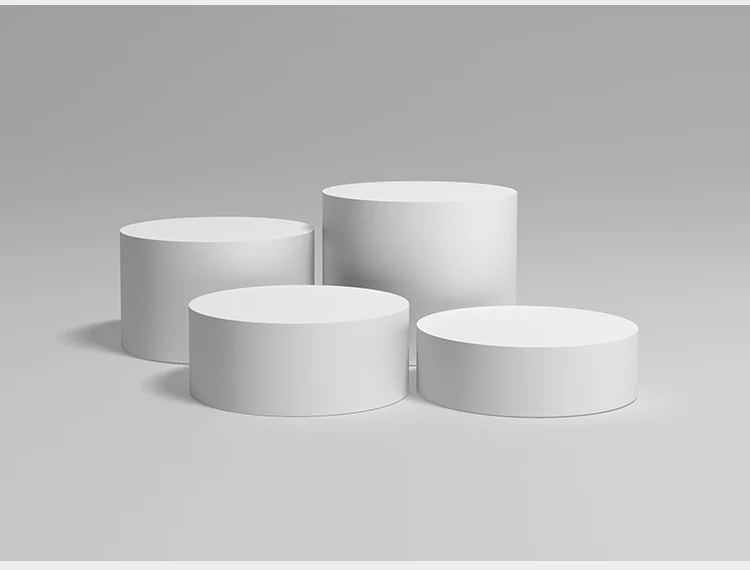 Customized Acrylic Cylinder Acrylic Display Platform For Exhibitions Round Plinths