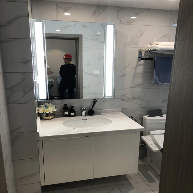 New Design Bathroom Vanity Cabinets Solid Wood Double Door Wall Cabinets Modern 3D Model Design Graphic Design Drawer SLIDE