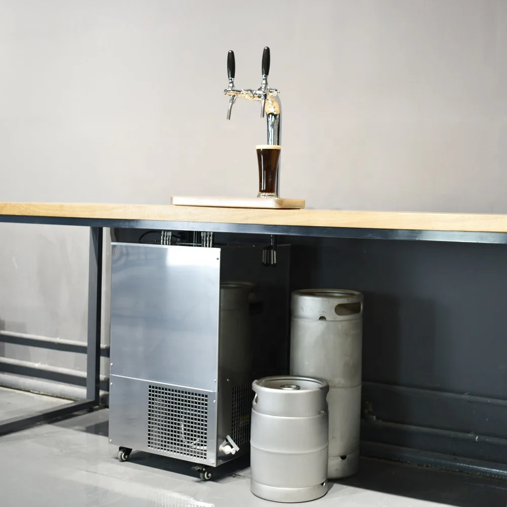 Automatic beverage machine draft beer chiller dispenser