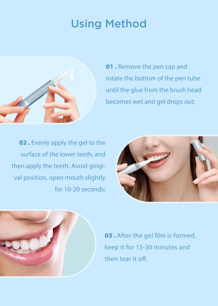 Own Logo Professional Teeth Whitening Gel Pen For Teeth Gel Syringe  Dental Whitening Device HP