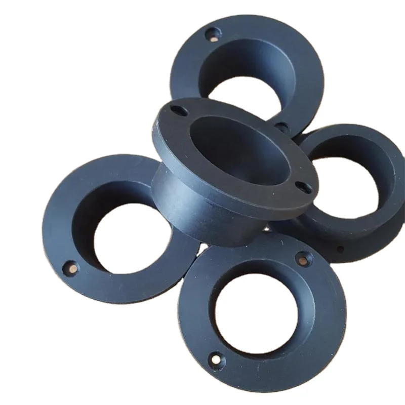 Black MC nylon sliding bushing nylon shaft sleeves POM acetal PTFE PA6 nylon oilless sleeves plastic notch collar