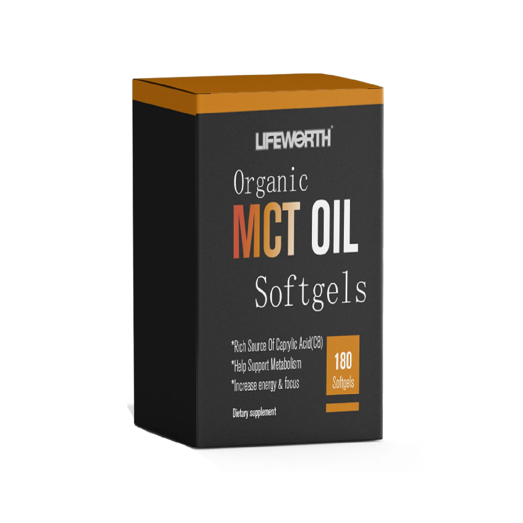 LIFEWORTH OEM органическое масло MCT с средней цепью триглицеридные капсулы собственной торговой маркой Кето кокосовое энергия масла