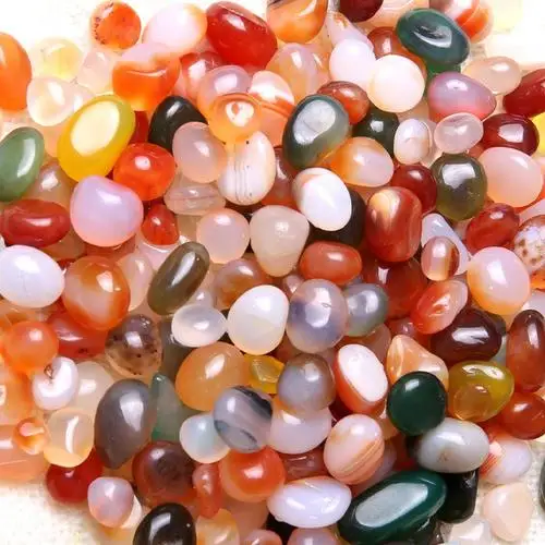 Natural  Mixed  loose gemstone agate crystals healing Tumbled gravel stones  for home decoration  fish tank  flowerpot landscape