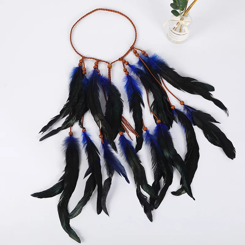Hair Accessories Festival Women Hippie Adjustable Headdress Boho Peacock Feather Hairband Headband