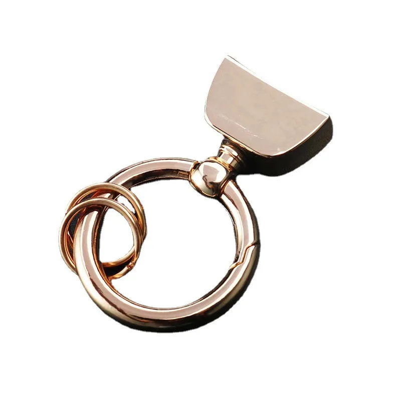 Zinc Alloy Electroplated Car Keychain Pendant Accessories Leather Keychain Hardware Wholesale Diy D Horseshoe Buckle