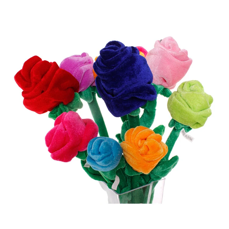 OEM Manufacturer Custom Plush Flowers with Bendable Stems Big Smile Face Flower Creative Stuffed Plush Toy