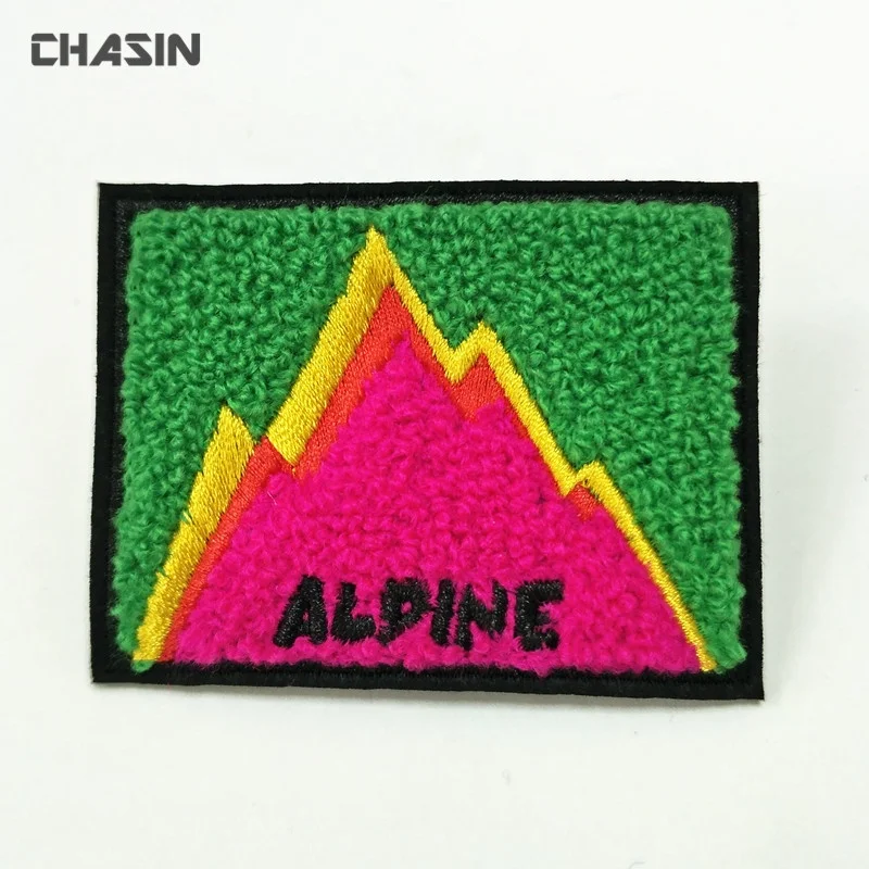 Customized Chenille Patch Star Logo Felt Embroidery Patch