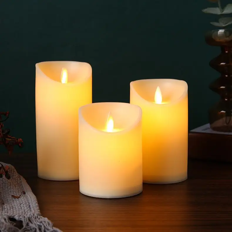 Real Wax Moving Wick Flickering Flameless LED Candles
