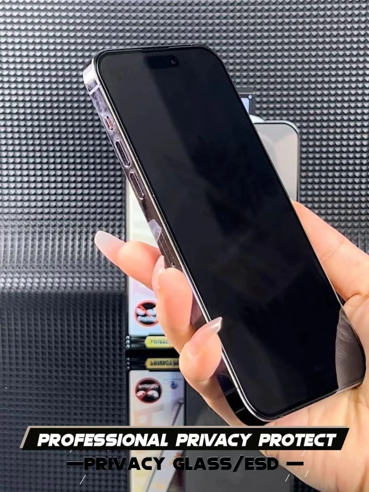 Popular mobile phone tempered film anti spy privacy screen protector for huawei for xiaomi for oppo