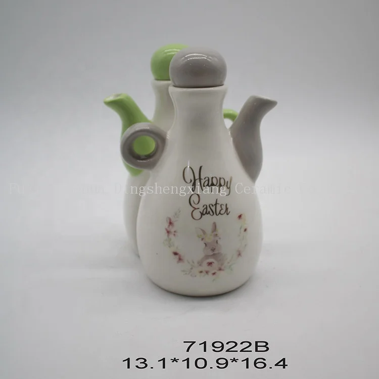 Best Quality Happy Easter Decoration Teapot Set Ceramic Water Coffee Tea Pot