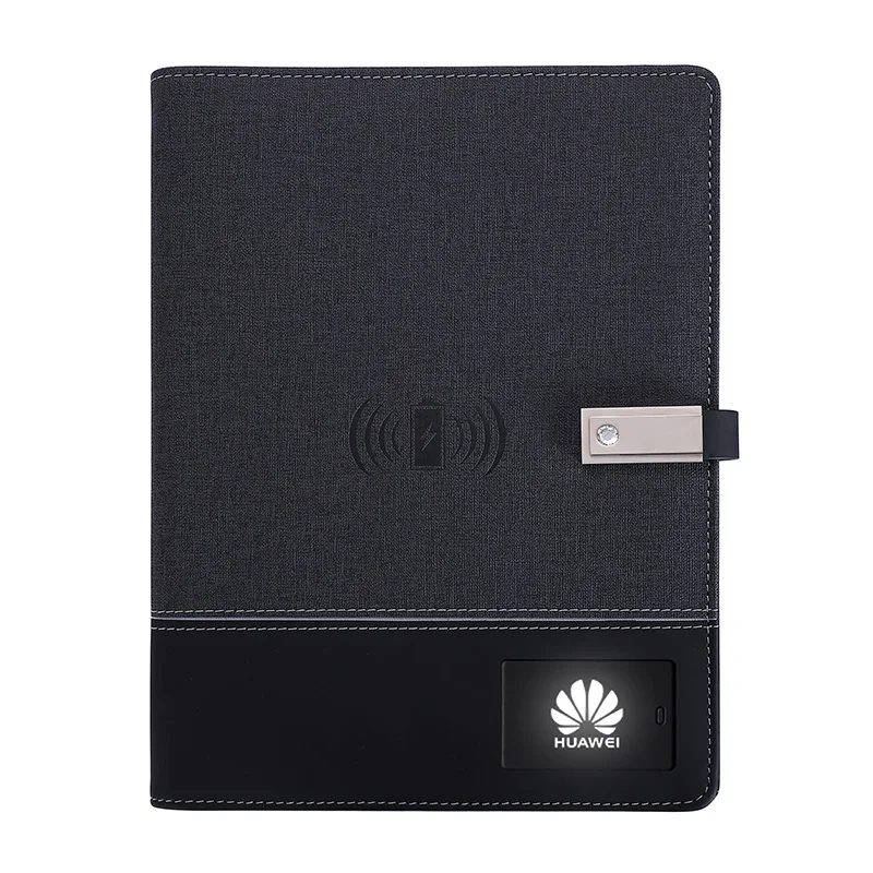  Новое поступление беспроводной дневник планировщик с внешним аккумулятором USB флэш-накопитель со светодиодной подсветкой внешний аккумулятор блокнот подарочный