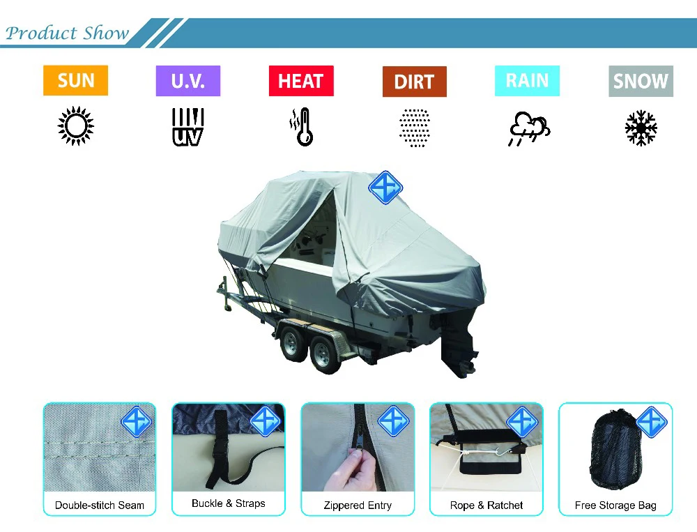 Hot Sale Waterproof Customized Marine-guard T-top Boat Cover