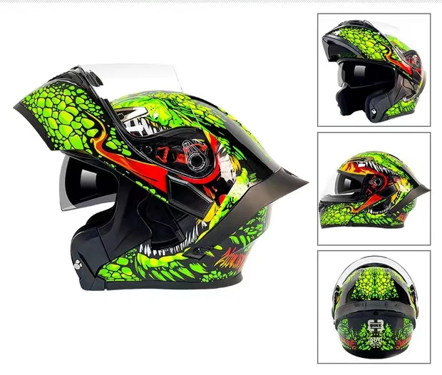 Wholesale full face Riding Helmet motorbike helmet DOT Motocross Flip Up helmet dual