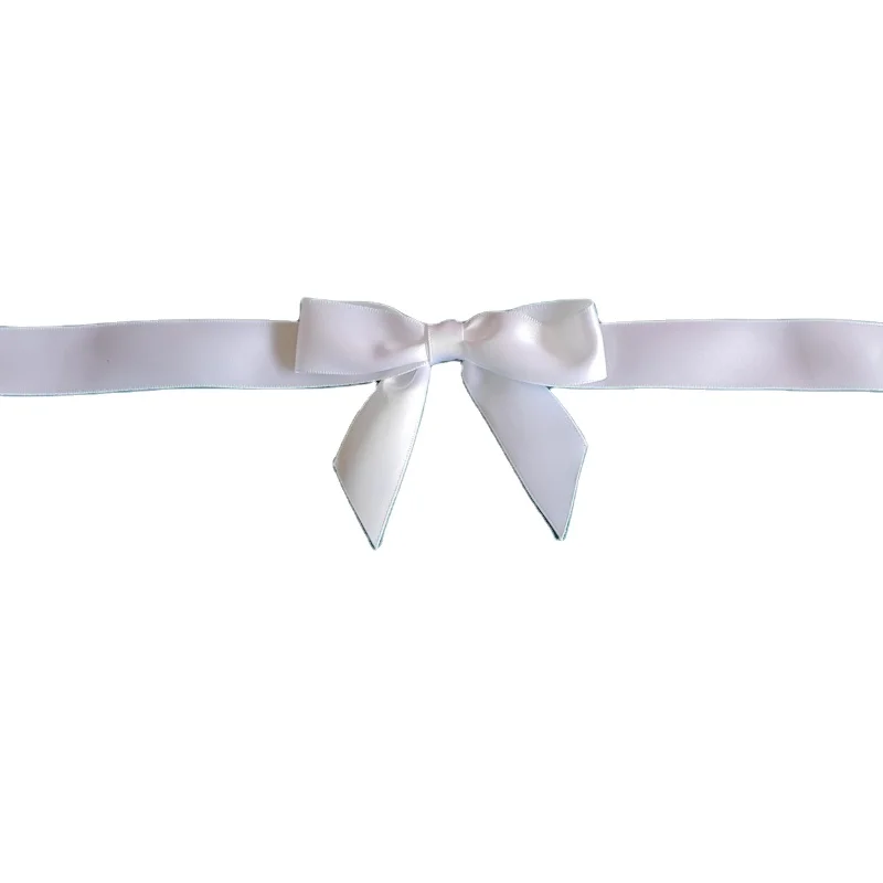 10cm white  Pre Made Chocolate Decoration Ribbon Color Gift Bow Packing