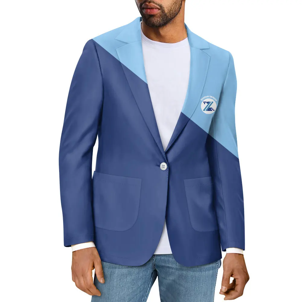 Suit Collar Single-row One-button Slim Casual Suit Jacket Tribal Polynesian Custom Digital Fabric Printing Pattern