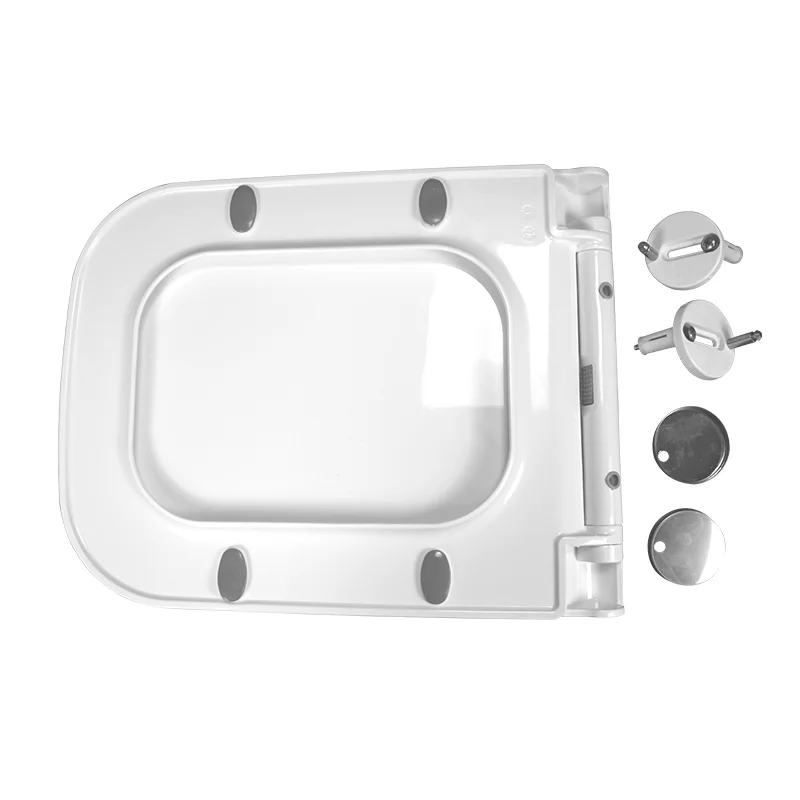 SAIRI high quality square shape ss link slow down super slim wc seat