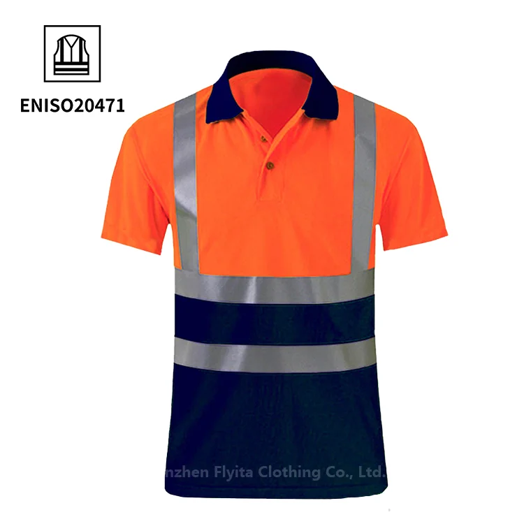 OEM Polyester Heavy Duty Hi Vis Safety Shirt Building Welding Engineering Mining Construction Reflective Workwear Work Shirts