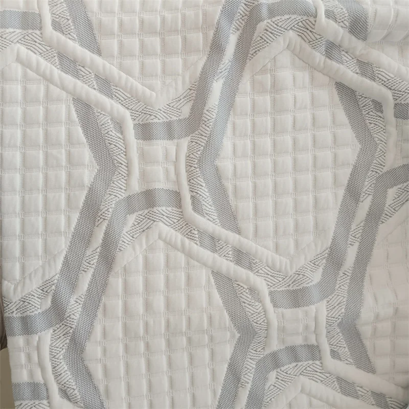 Light and thin vortex spinning technology home textile fabric yarn dyed jacquard knitted mattress fabric