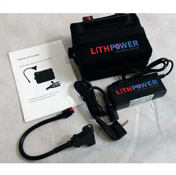 portable 5000 cycles lifepo4 12v golf battery lithium 12v 22ah golf trolley battery with bag and charger