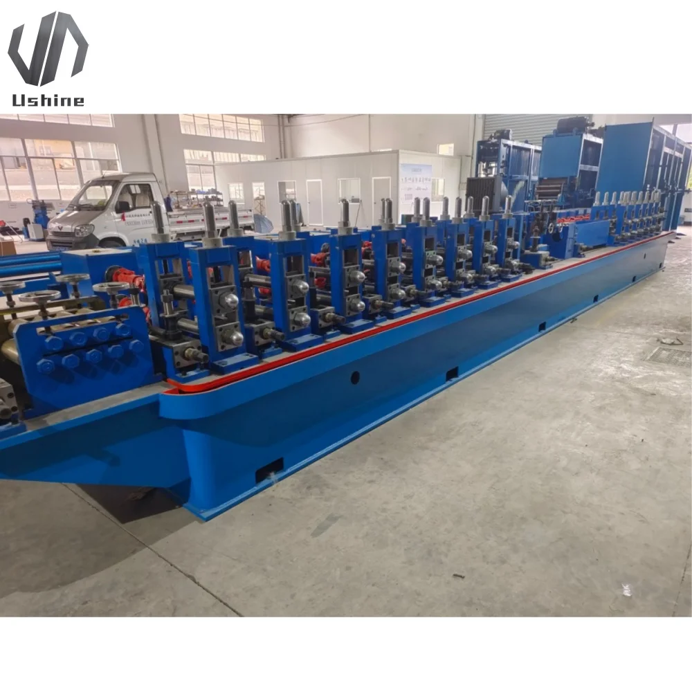 High Frequency welded erw pipe making machine Iron Carbon Steel tube mill manufacturing profile pipe production equipment