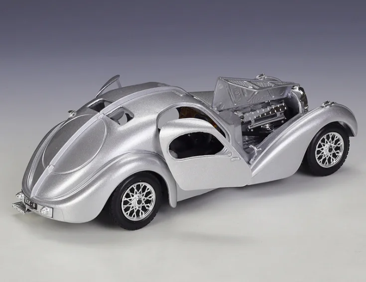 1:24 Bugatti 1936Atlantic vintage car simulation alloy car finished model with base diecast toy vehicles