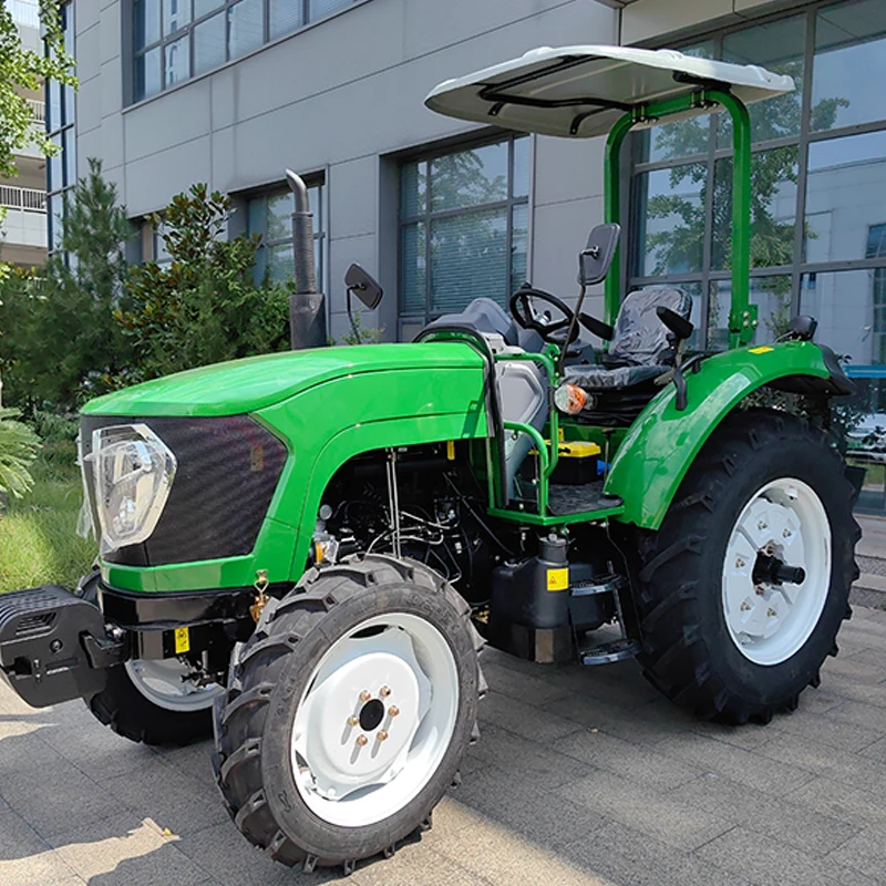 Greenhouse Orchard Wheel Tractor With Anti-rolling Frame 4*4 70HP 4 WD Mini Tractor