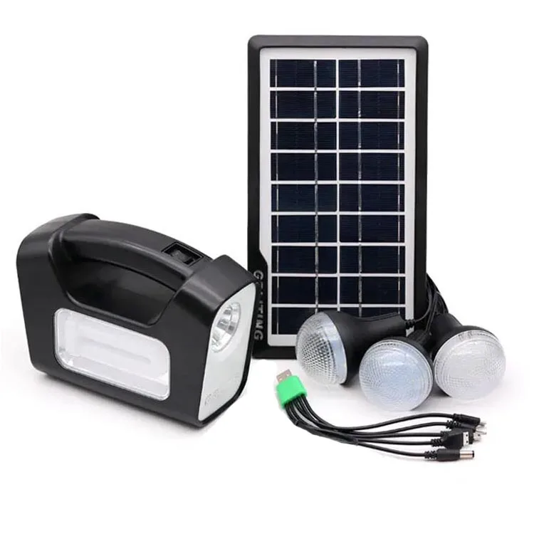 GDLITE-3 smart 9V 3.5W solar energy lighting kit 12-15hours long lasting solar lighting system for off/on gird system
