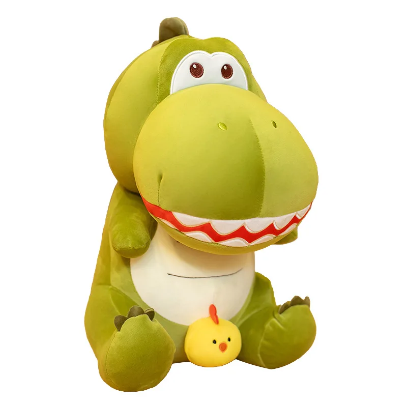 25/35/45/60cm Tiktok Dumb Dinosaur Plush Toy Large Chicken Dinosaur Sleeping on Bed Pinch Pillow Stuffed Doll For Male & Female