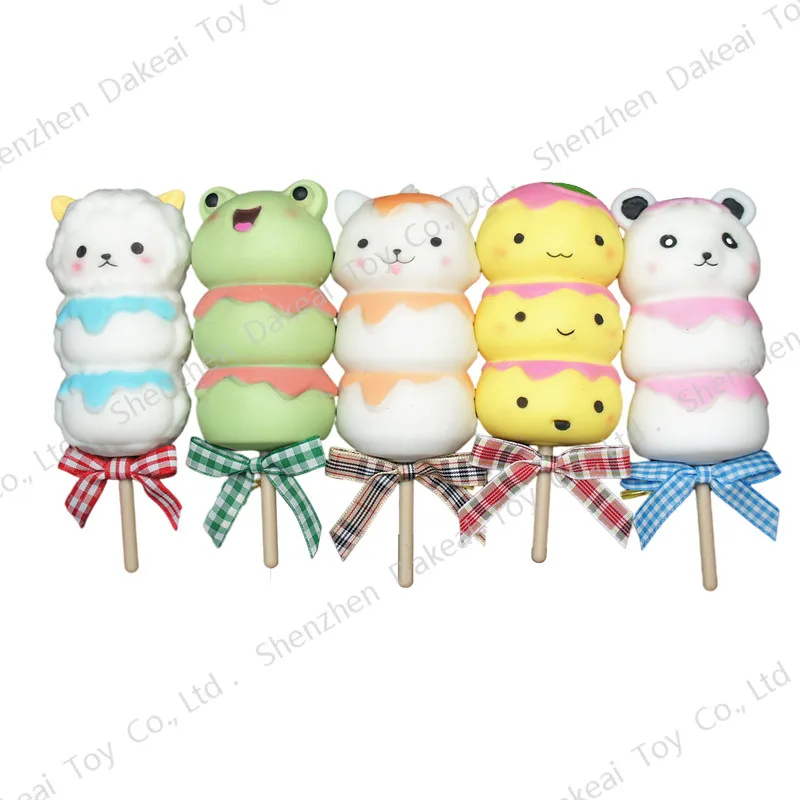 Artificial Japanese Kawaii TPR Soft Rubber Squeeze Slow Rising Cute Animal Mochi Squishy Toys