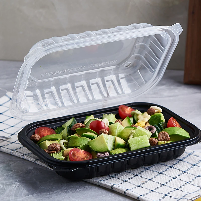 Wholesale Price 1 3 Compartment Disposable Plastic Dual Color PP Food Container for Food Takeaway