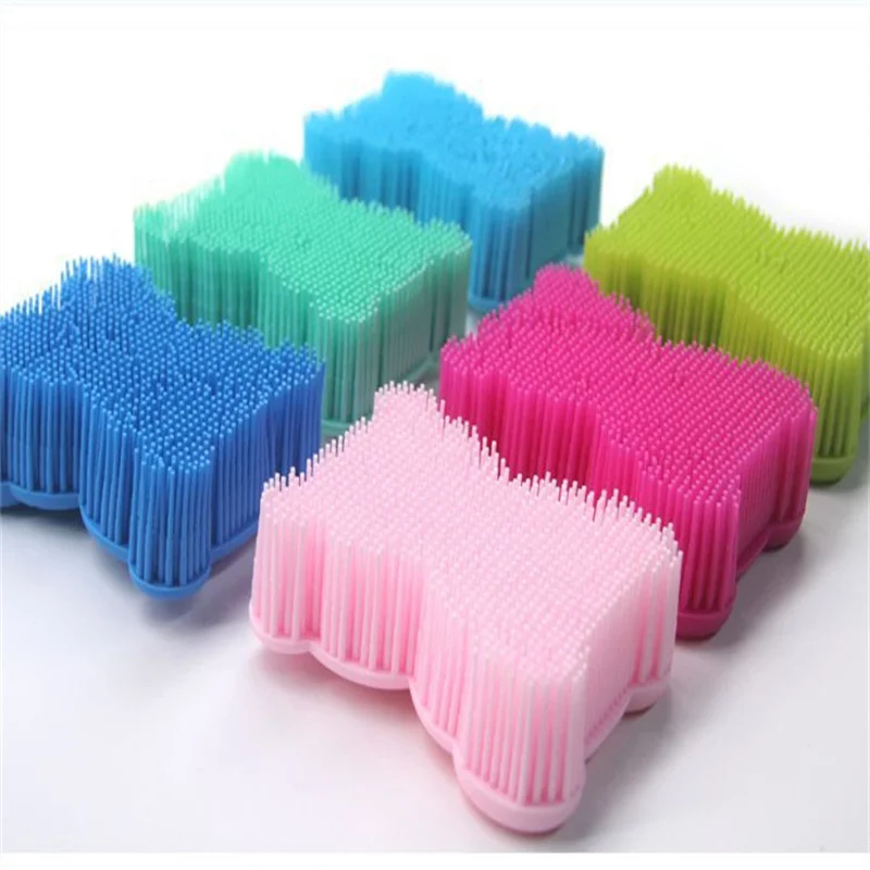Заводская индивидуальная Мягкая силиконовая щетка для ванны, приятная для кожи губка для ванны для ребенка