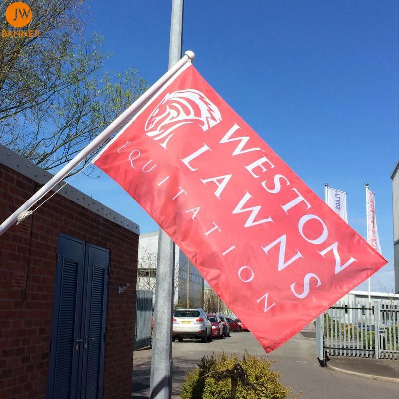 4*6 Custom Horizontal Flag Strong Woven Polyester Stick Flag  with 2 Brass Grommets