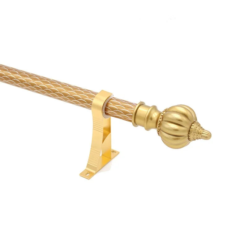 Factory Price 25Mm Aluminium Engraving Pipe Curtain Rods Poles Anti Brass Curtain Rod