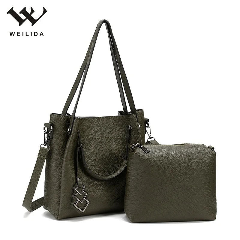 Luxury Green Women Waterproof Tote Bags Fashion Bag New Style Fashion Ladies Handbags Faux Leather Custom Logo New China WEILIDA