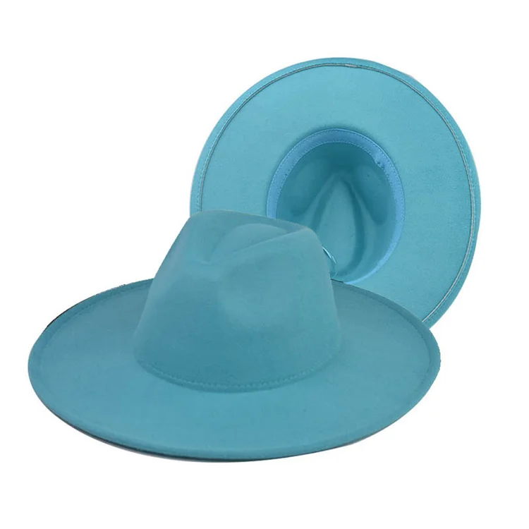 Модная плотная фетровая шляпа в британском стиле, белая Федора, шляпа с широкими полями, шляпа на заказ