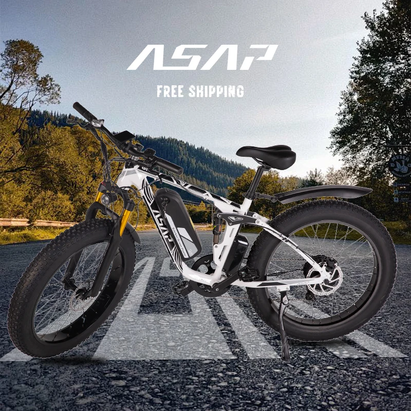 US Stock Daily Commuting Fat Tyre Bicycle Equipped 48V Long Life Battery Supply Fast Charging Electric Bike