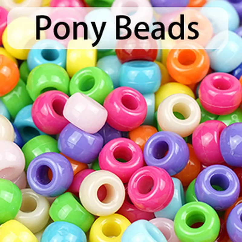Bracelet Making Pony Polymer Clay Smile Face Beads Letter Beads for Jewelry Making