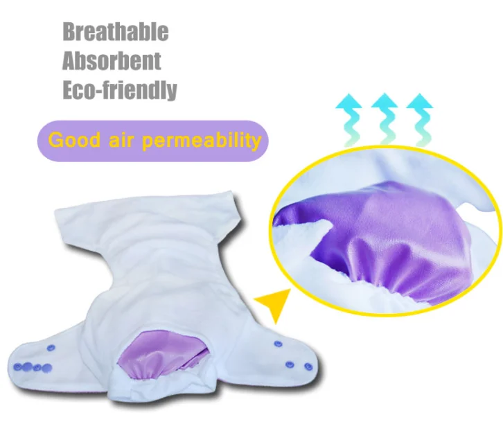 Supply Wholesale Price Reusable  Nappies Pants Set Baby Cloth  One Size Adjustable Washable Diaper With Pads