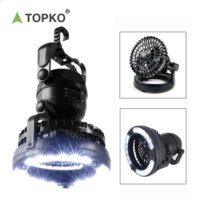 TOPKO Оптовая продажа Новый 18 светодиодный фонарь для кемпинга удобный ультрауличный палатки можно повесить вентилятор с