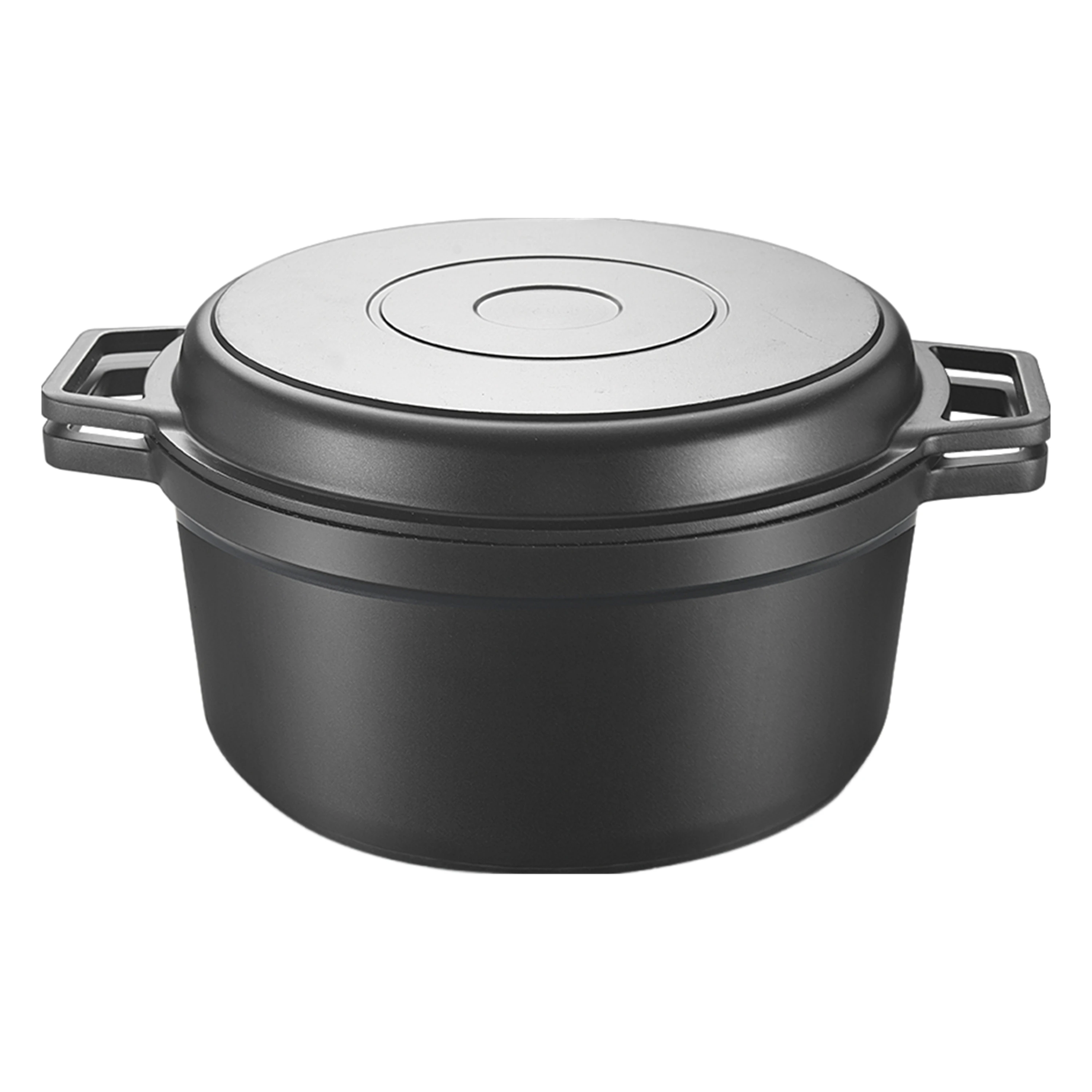 Eco-Friendly Multifunctional Granite Cookware Set with Die-Cast Aluminium Lid Soft Touch Handles for Home Kitchen Cooking